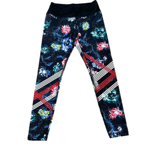Joe Fresh Floral and Black Leggings Size Medium
